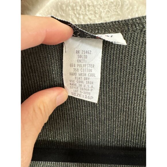 Dress Savvy Womens Green Blouse 16P Short sleeve vintage pullover polyester‎ - Picture 4 of 8